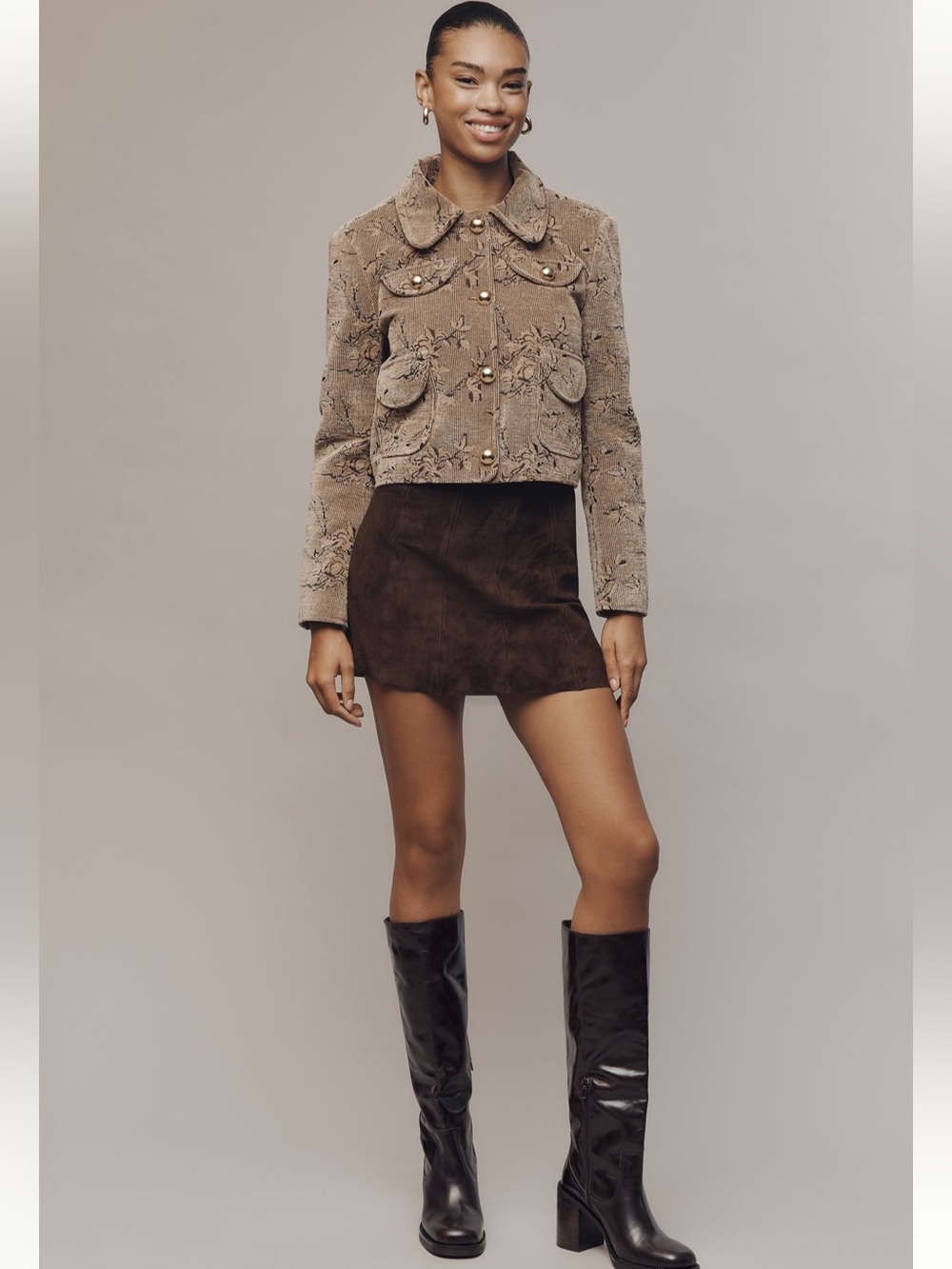Anthropologie Avec Les Filles Corduroy Crop Jacket